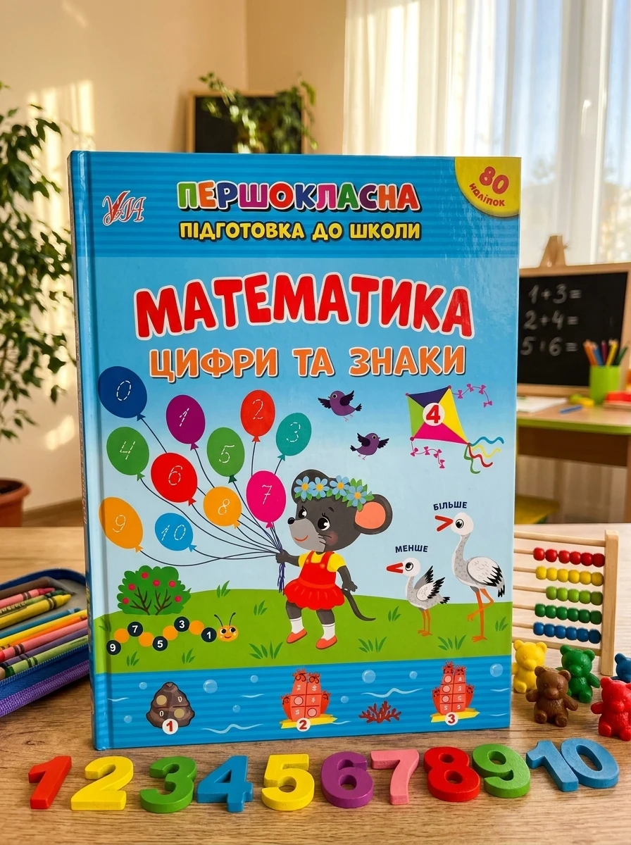 Першокласна підготовка до школи. Математика. Цифри та знаки — Підготовка до школи