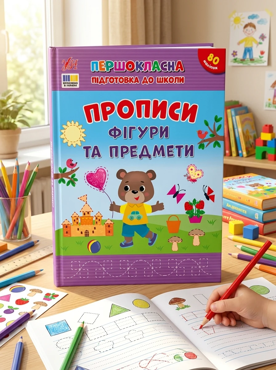 Першокласна підготовка до школи. Прописи. Фігури та предмети — Підготовка до школи