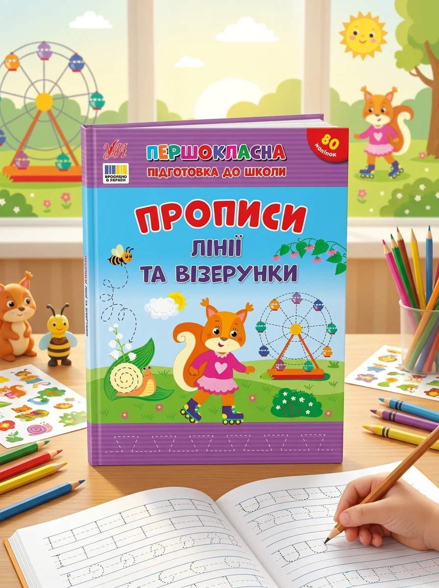 Першокласна підготовка до школи. Прописи. Лінії та візерунки — Підготовка до школи