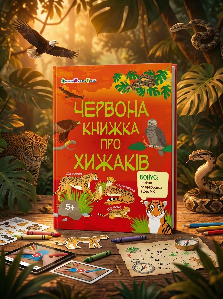 Пізнавальна книжка. Червона книжка про хижаків — фото 2