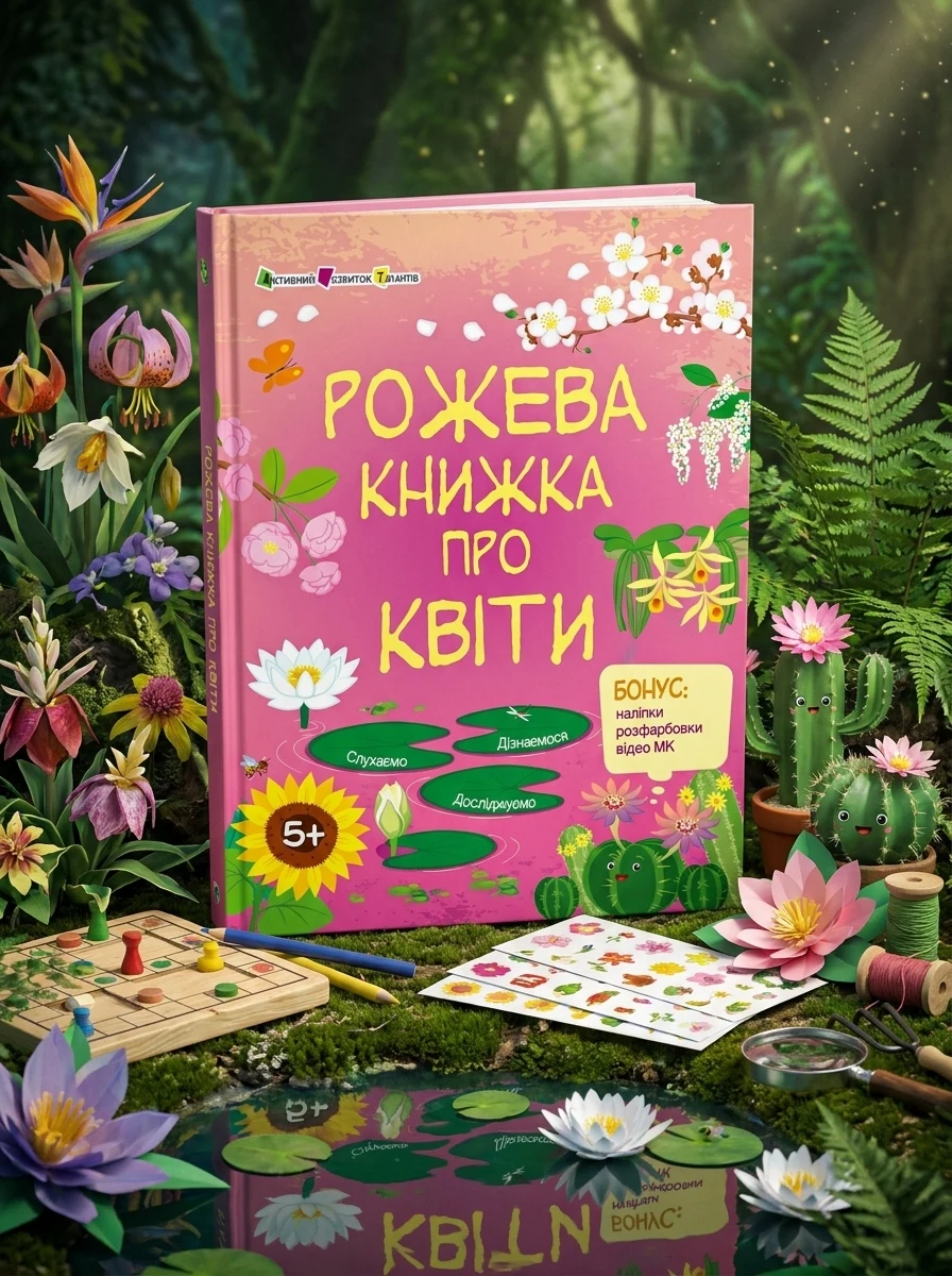 Пізнавальна книжка. Рожева книжка про квіти — Дитячі енциклопедії