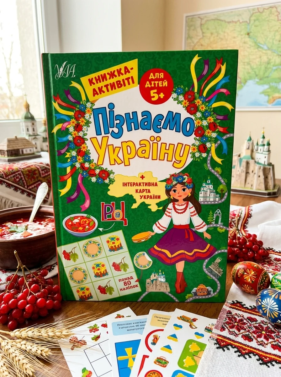 Пізнаємо Україну. Книжка-активіті для дітей від 5 років — Розвивальні книги