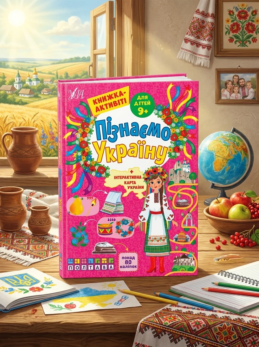 Пізнаємо Україну. Книжка-активіті для дітей від 9 років — Книги з наліпками