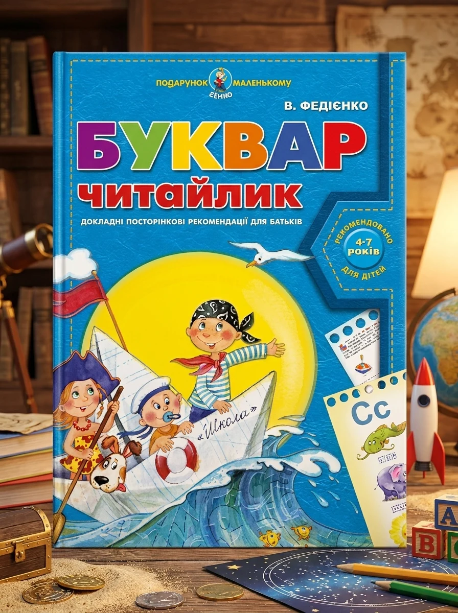 Подарунок маленькому генію. Буквар Читайлик. 4-7 років — Підготовка до школи