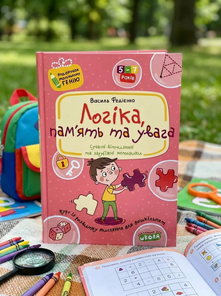 Подарунок маленькому генію. Логіка, пам'ять та увага — Підготовка до школи