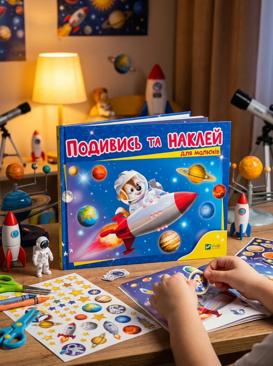 Подивись і наклей для малюків. Ракета | купити книгу онлайн