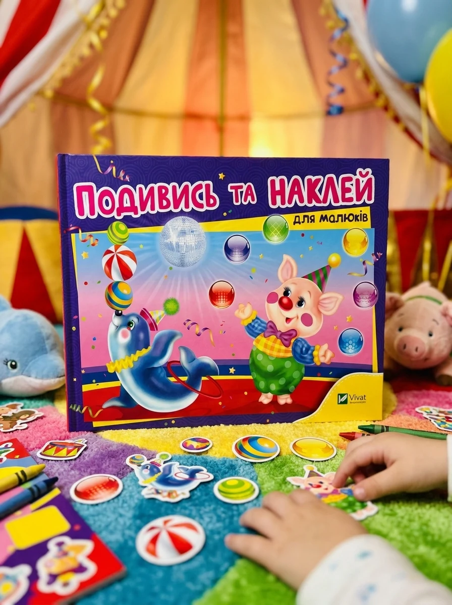 Подивись і наклей для малюків. Цирк | купити книгу онлайн