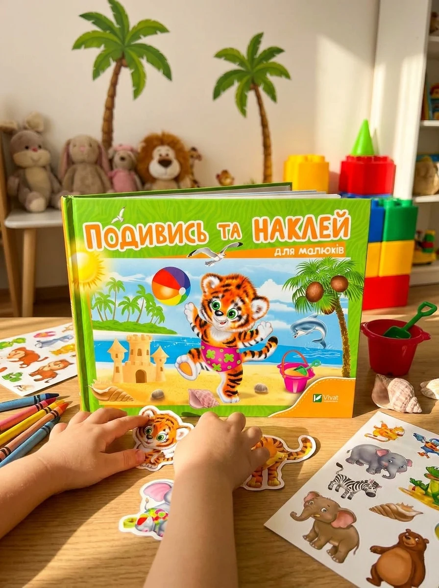 Подивись і наклей для малюків. Тигреня | купити книгу онлайн