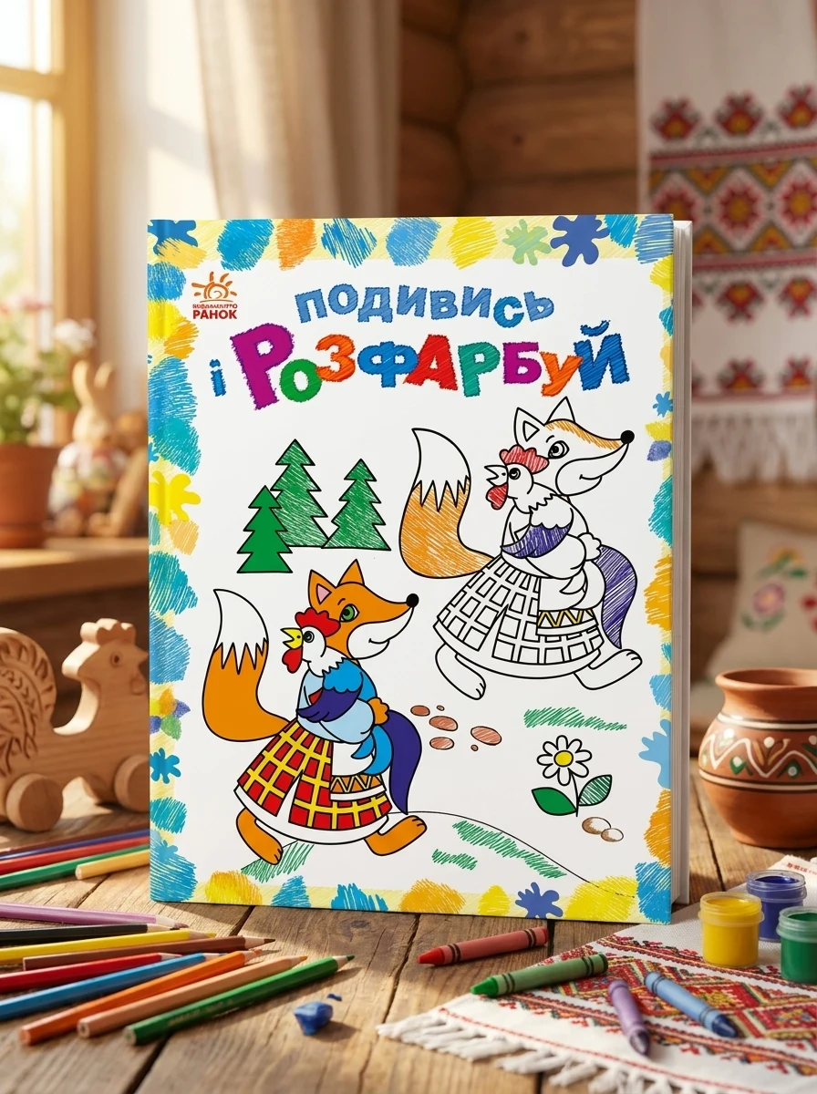 Подивись і розфарбуй. Казкова Україна — Розмальовки для дітей