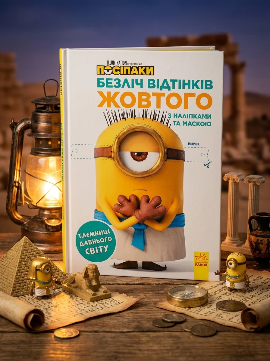 Посіпаки. Безліч відтінків жовтого. Таємниці давнього світу — Розмальовки для дітей