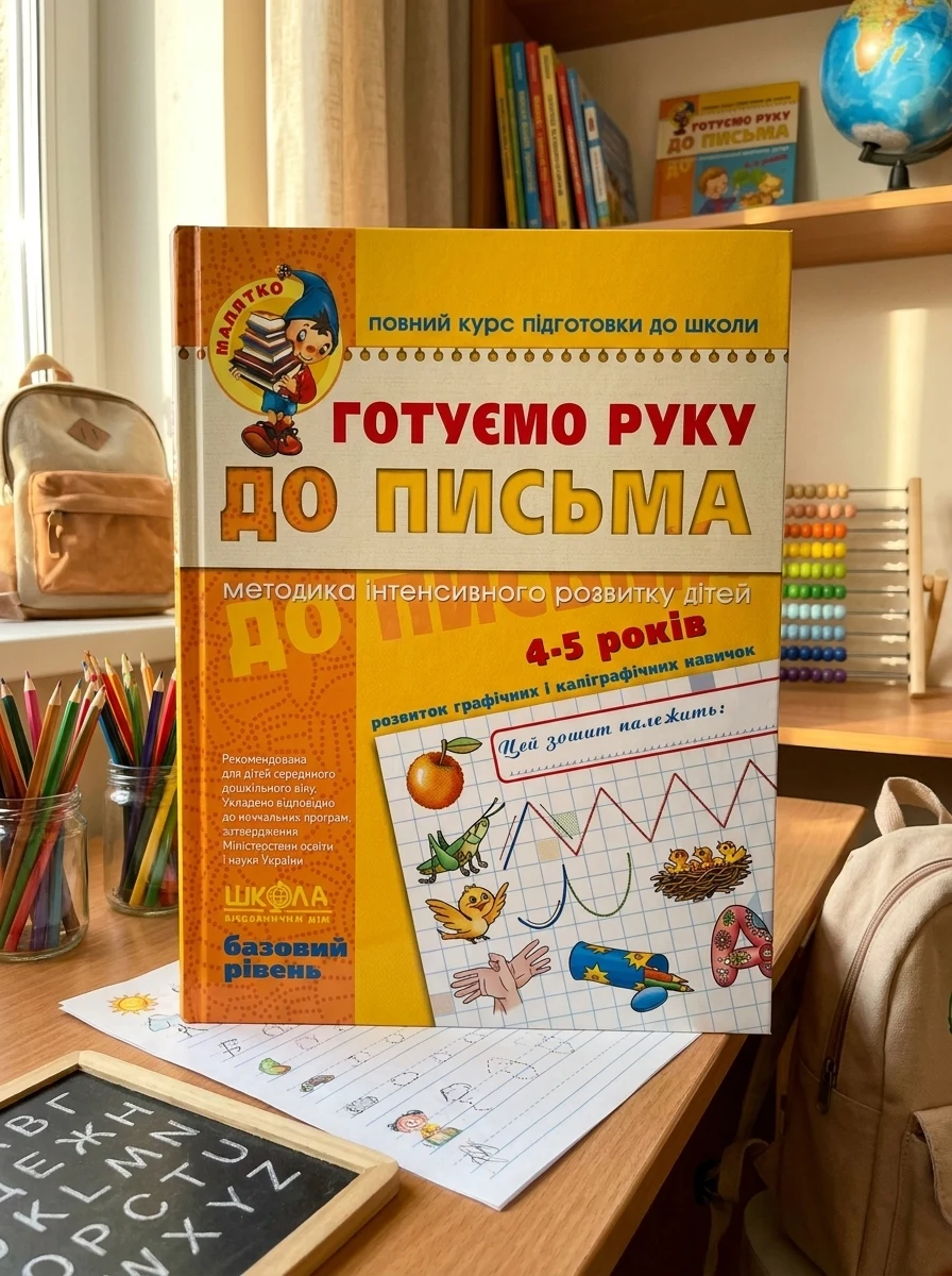 Повний курс підготовки до школи. Готуємо руку до письма. Робочий зошит з розвитку мовлення. 4-5 років — Підготовка до школи