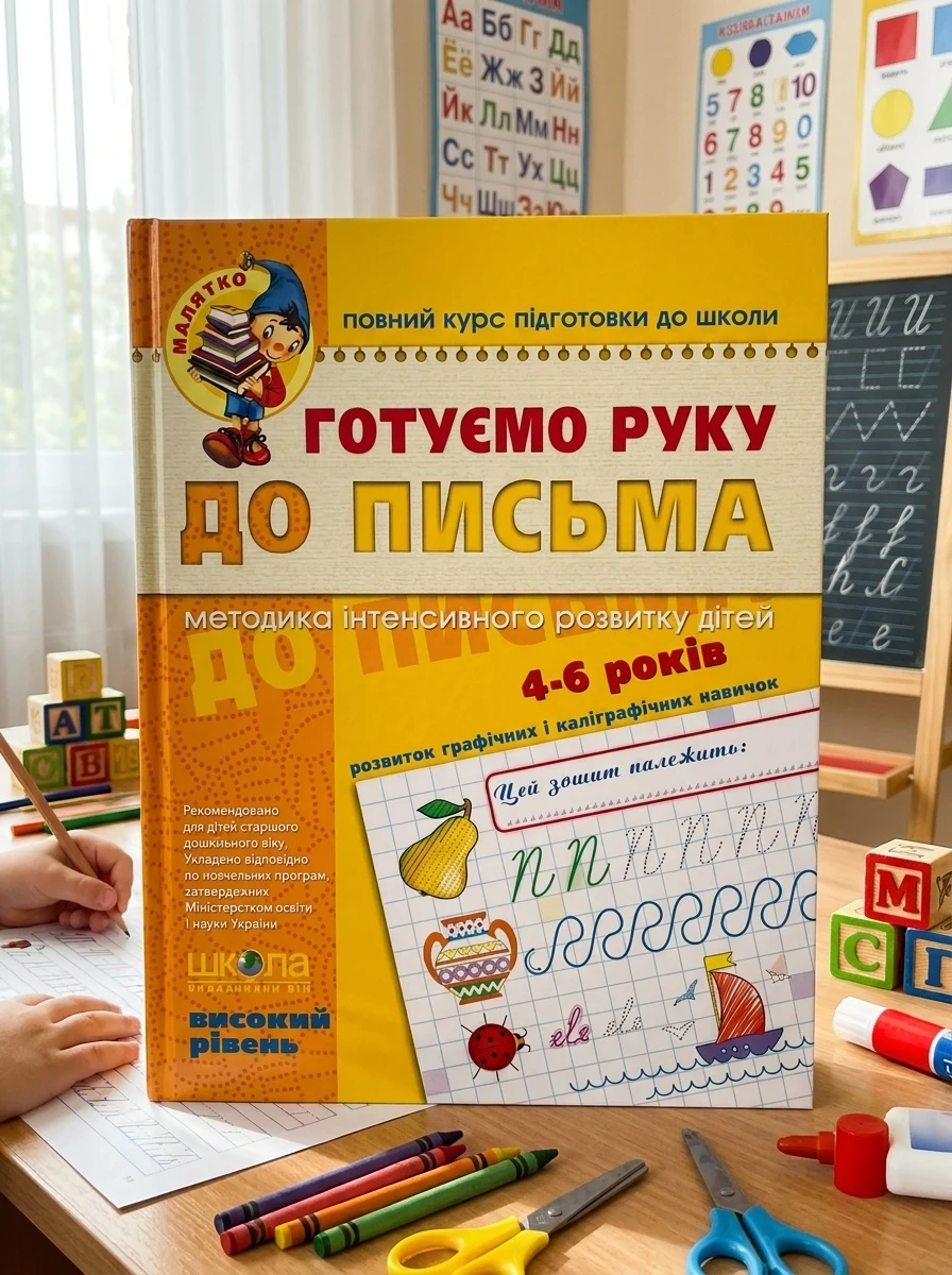 Повний курс підготовки до школи. Готуємо руку до письма. Розвиток графічних і каліграфічних навичок. 4-6 років — Розвивальні книги