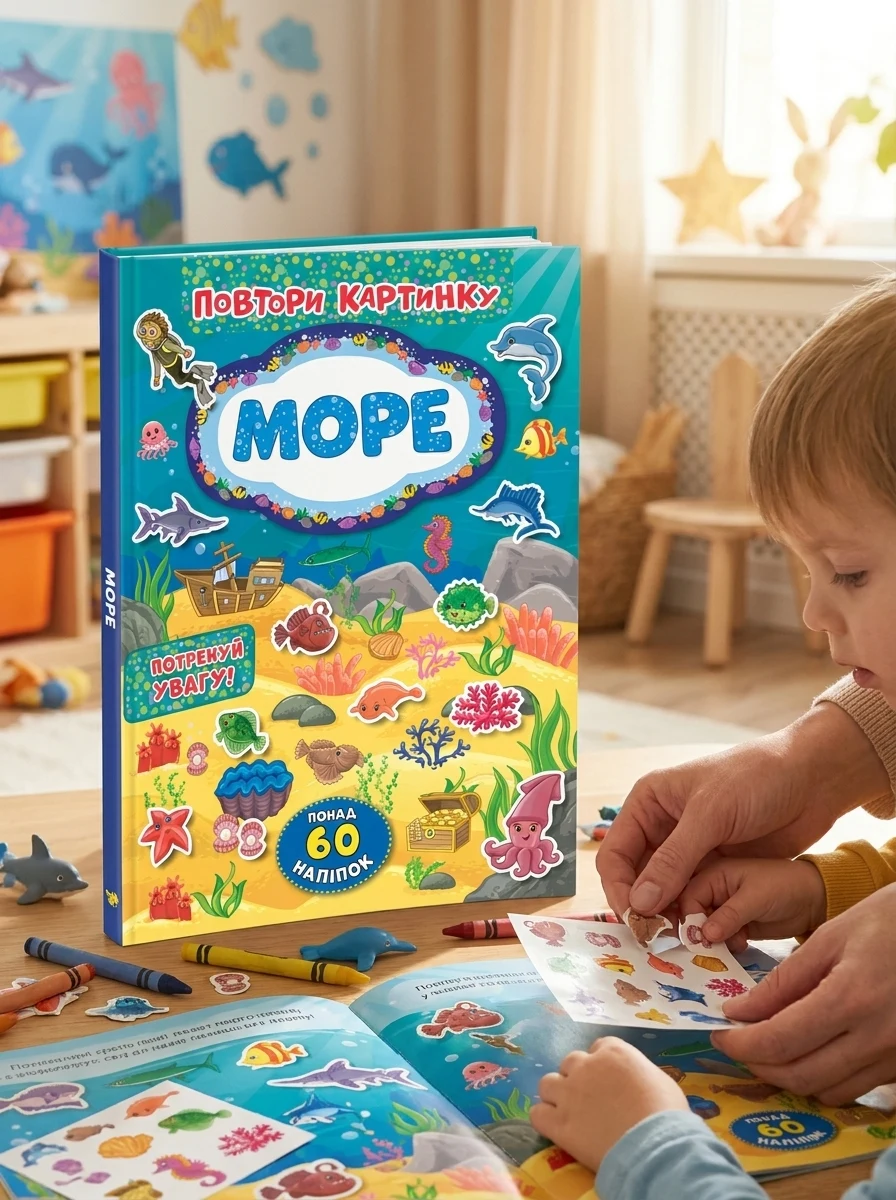 Повтори картинку. Море. Понад 60 наліпок — Книги з наліпками