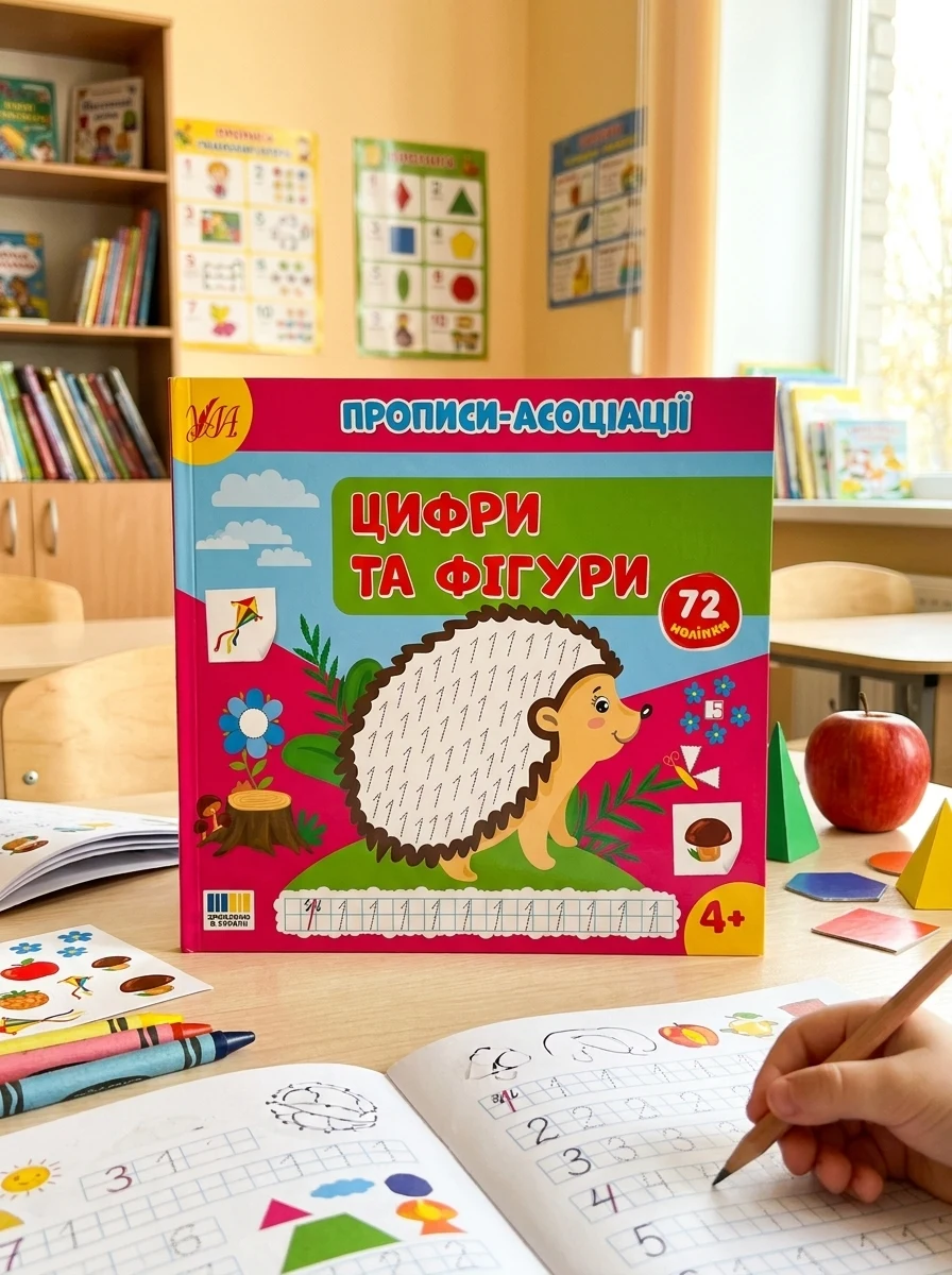 Прописи-асоціації. Цифри та фігури — Розвивальні книги