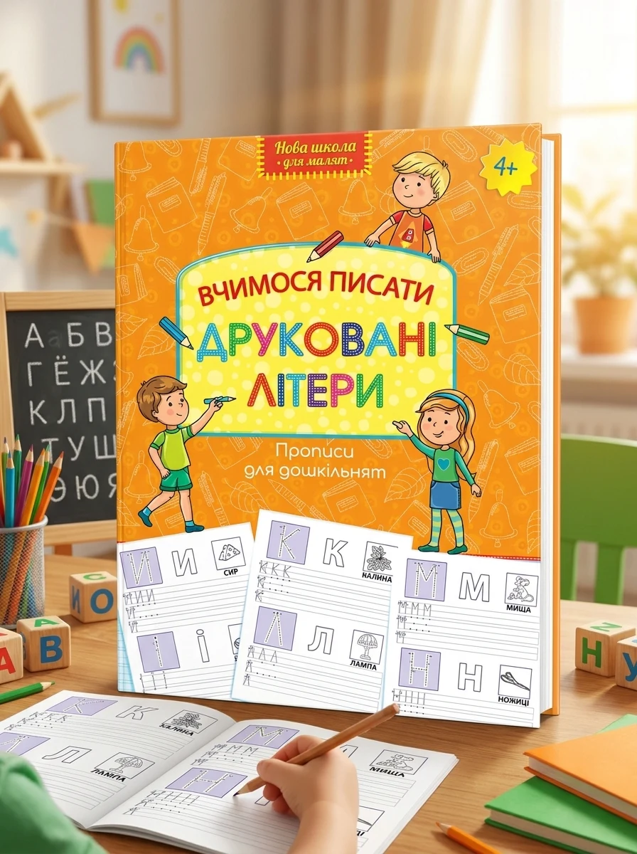 Прописи для дошкільнят. Вчимося писати друковані літери — Розвивальні книги