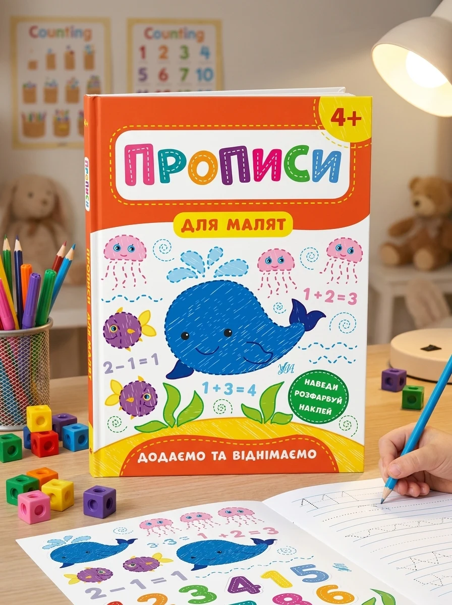 Прописи для малят. Додаємо та віднімаємо. Від 4 років | купити книгу онлайн