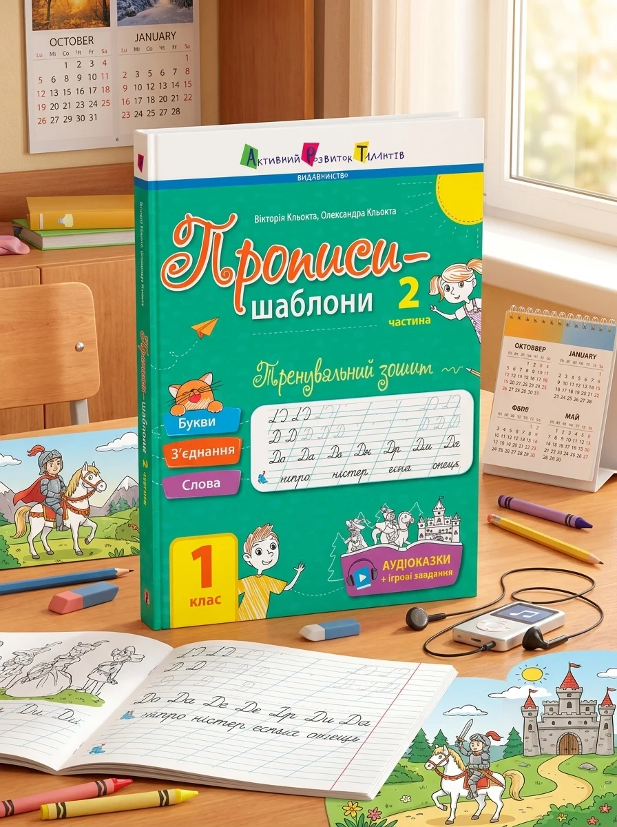 Прописи-шаблони. Тренувальний зошит. 1 клас. 2 частина — фото 2