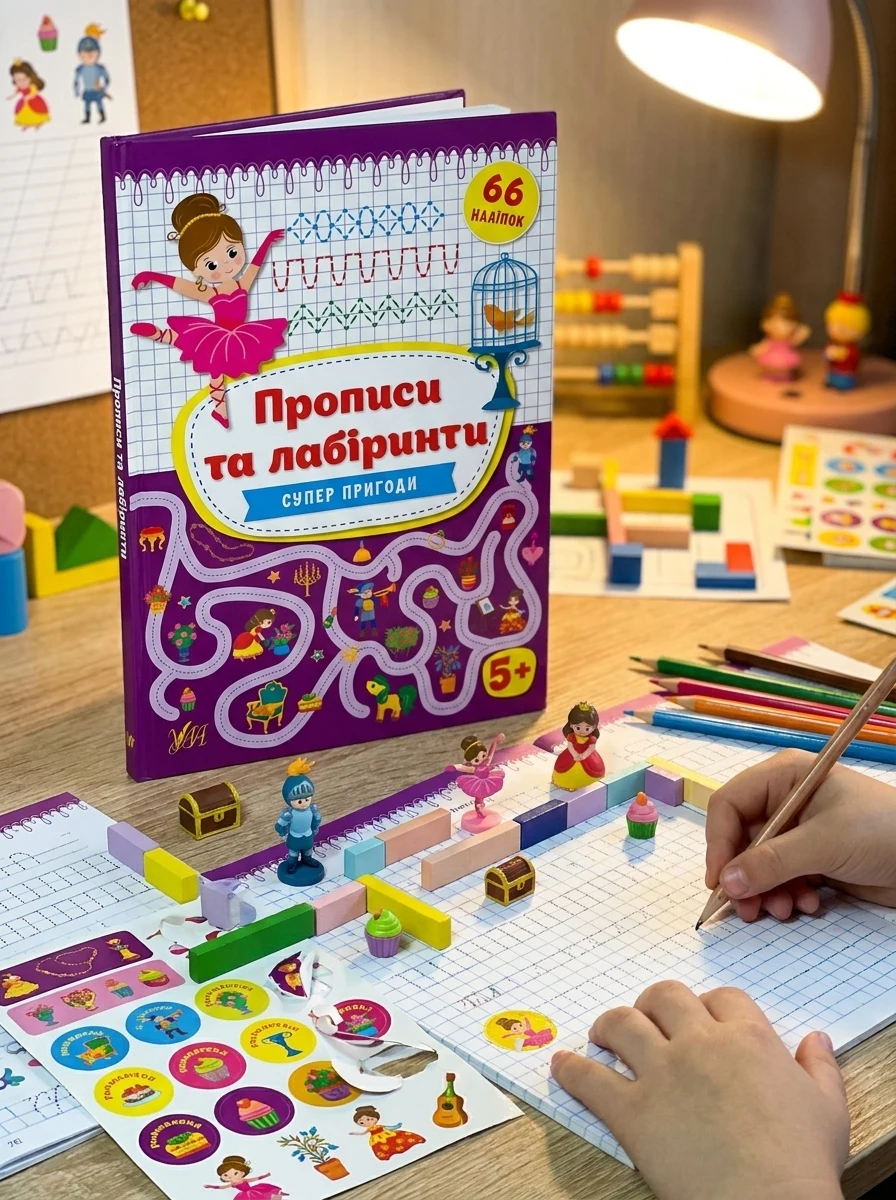 Прописи та лабіринти. Суперпригоди. Від 5 років — Розвивальні книги
