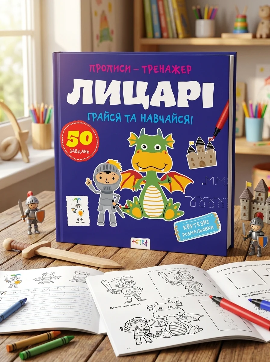 Прописи-тренажер. Лицарi — Розвивальні книги