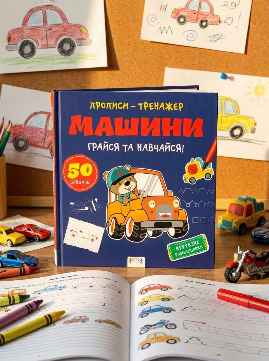 Прописи-тренажер. Машини — Розвивальні книги