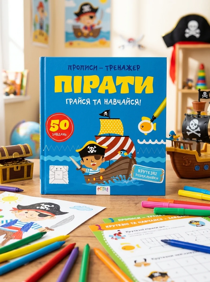 Прописи-тренажер. Пiрати — Розвивальні книги
