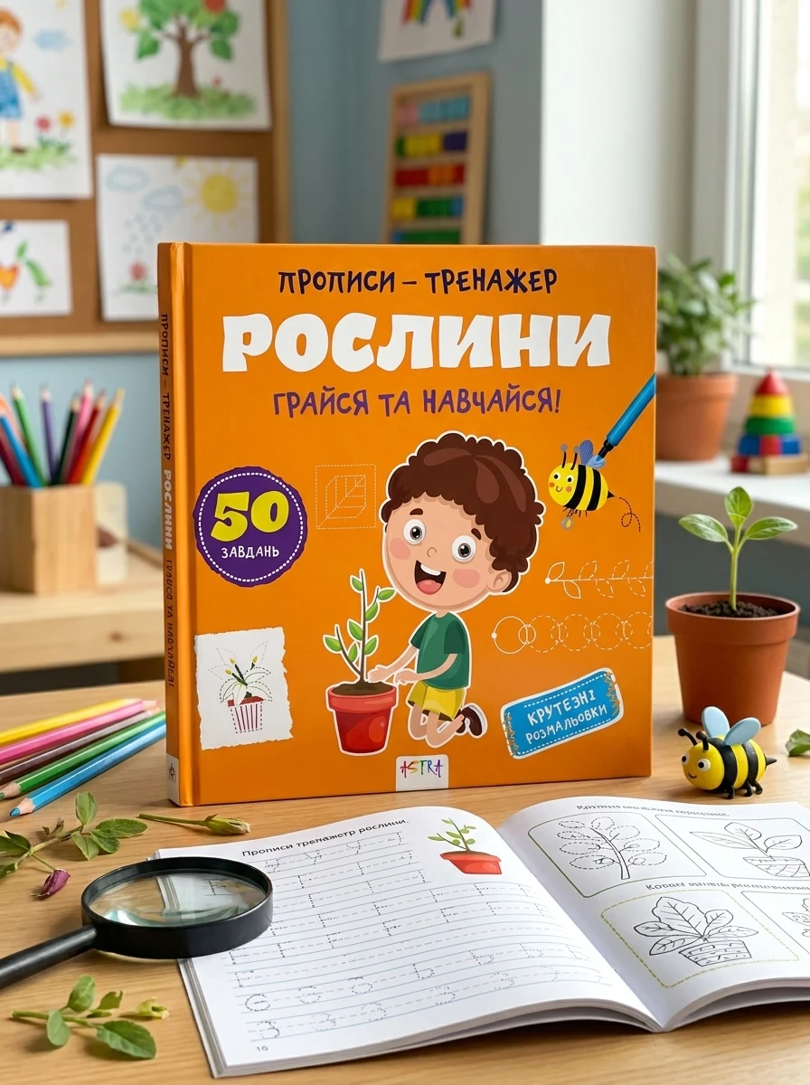Прописи-тренажер. Рослини — Розвивальні книги