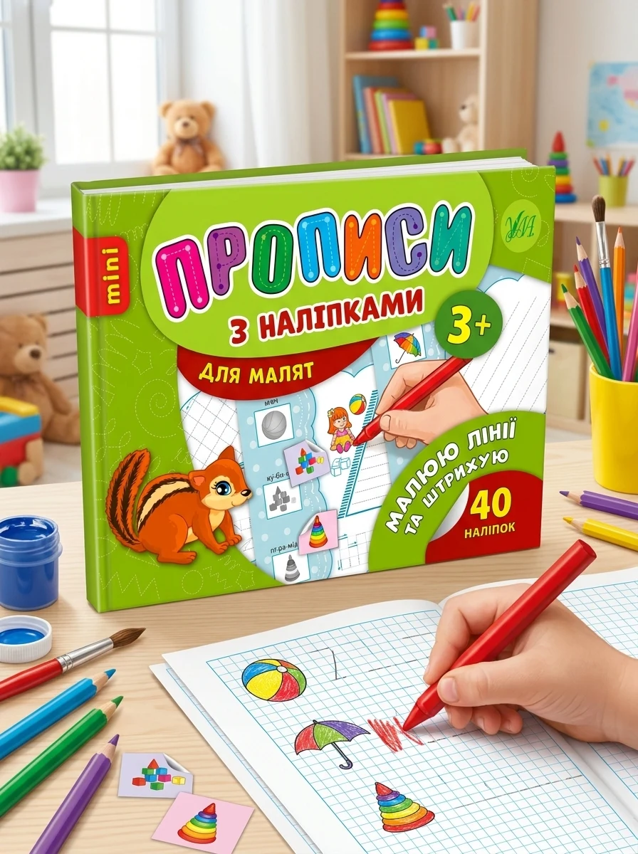 Прописи з наліпками. Малюю лінії та штрихую — фото 2
