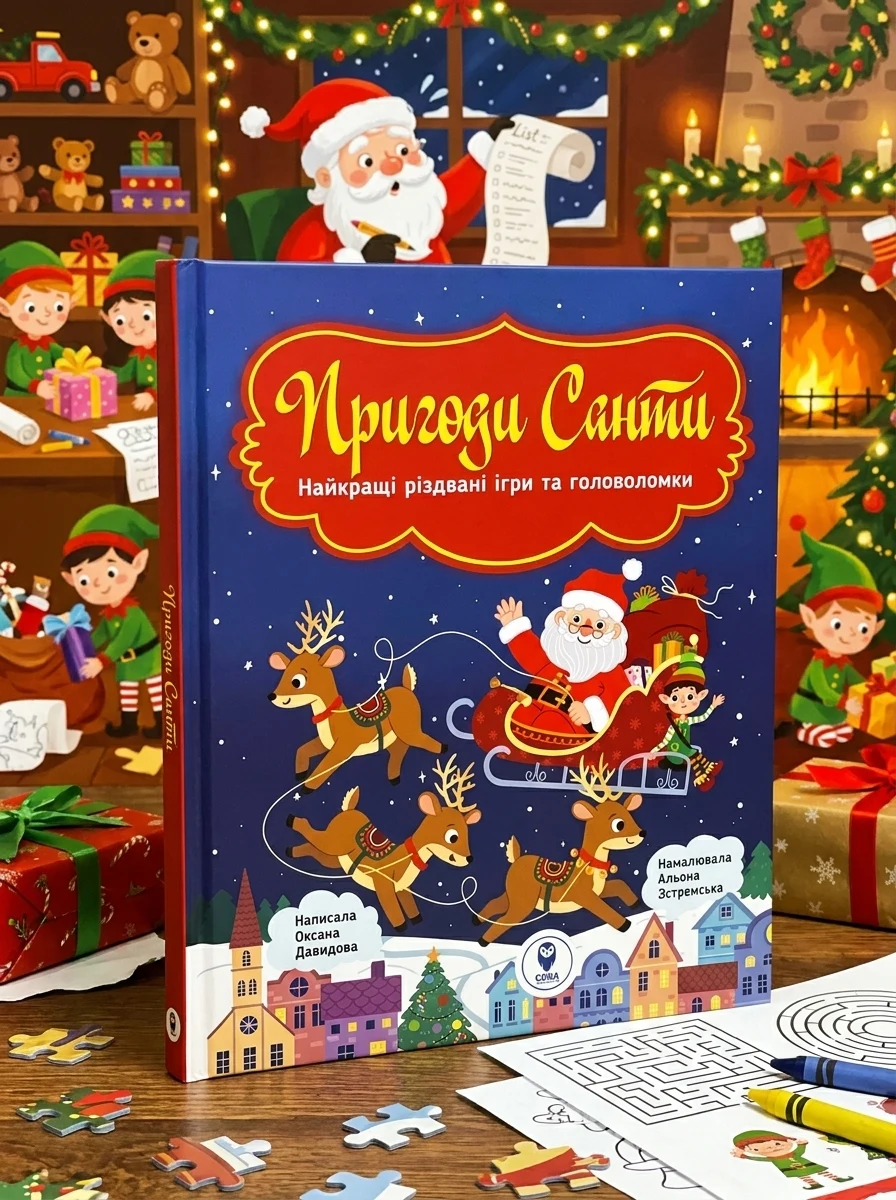 Пригоди Санти. Найкращі різдвяні ігри та головоломки — Розвивальні книги