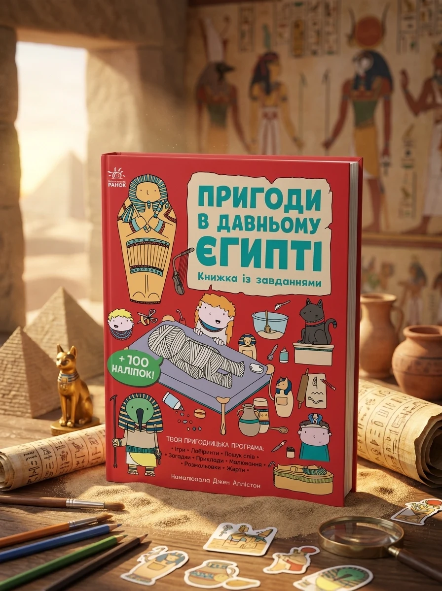 Пригоди в Давньому Єгипті. Книжка із завданнями — Дитячі енциклопедії