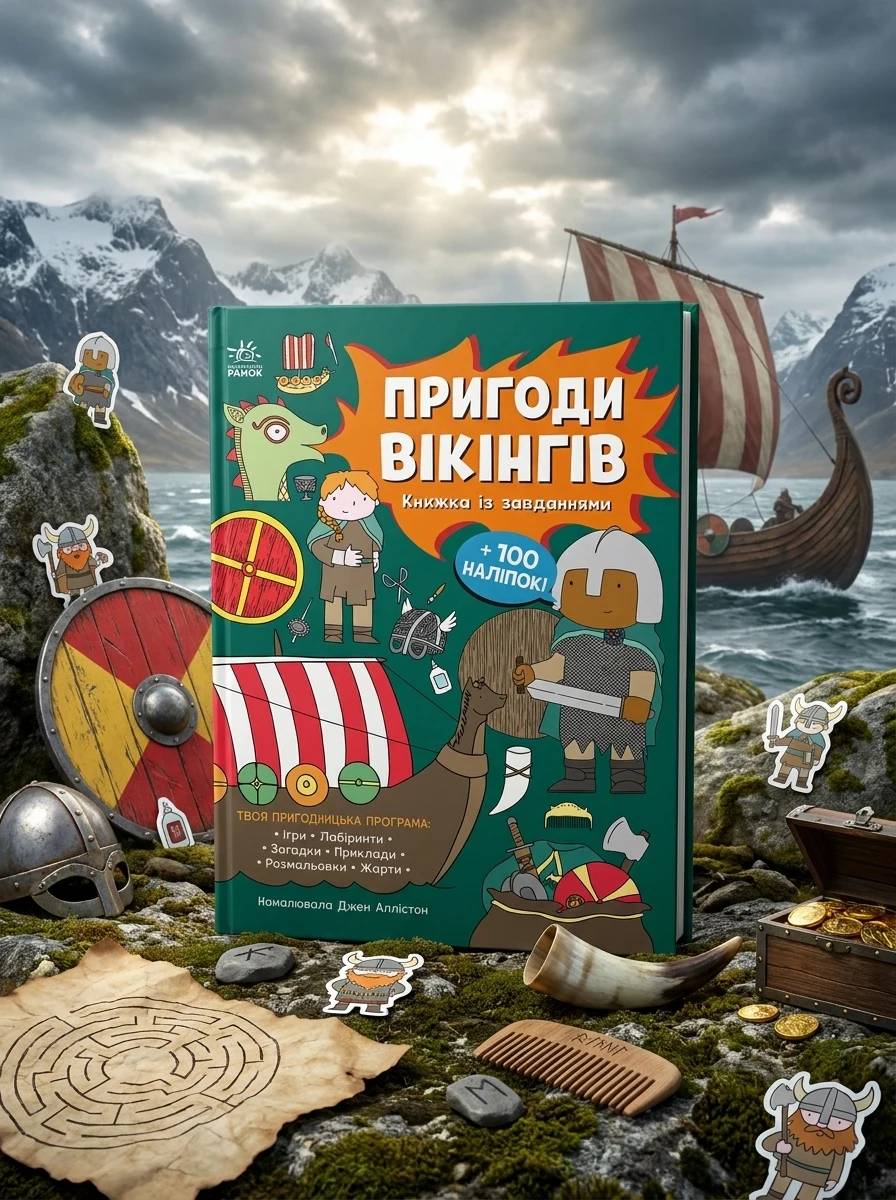 Пригоди вікінгів. Книжка із завданнями