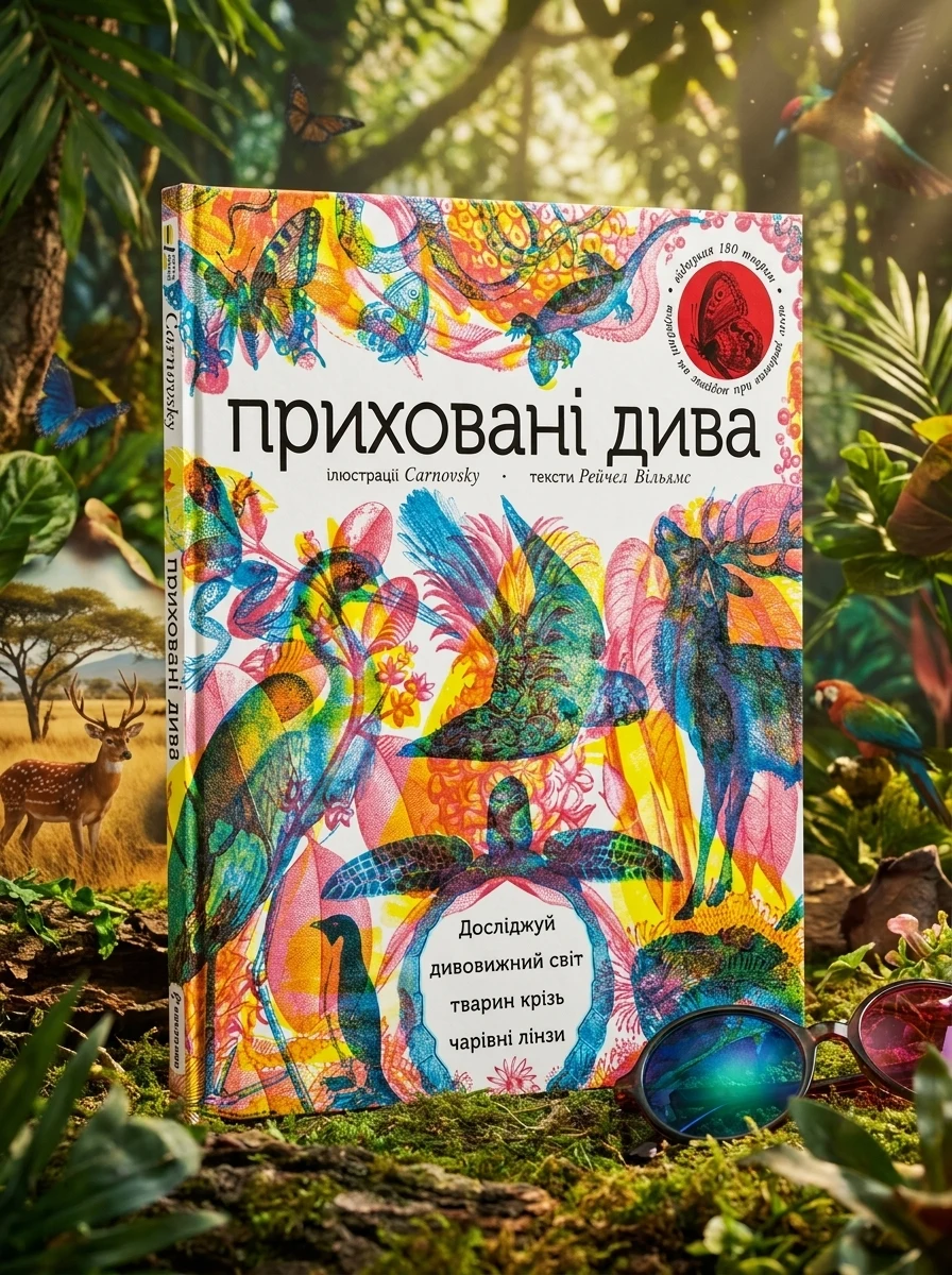 Приховані дива. Досліджуй дивовижний світ тварин крізь чарівні лінзи — Книги-іграшки