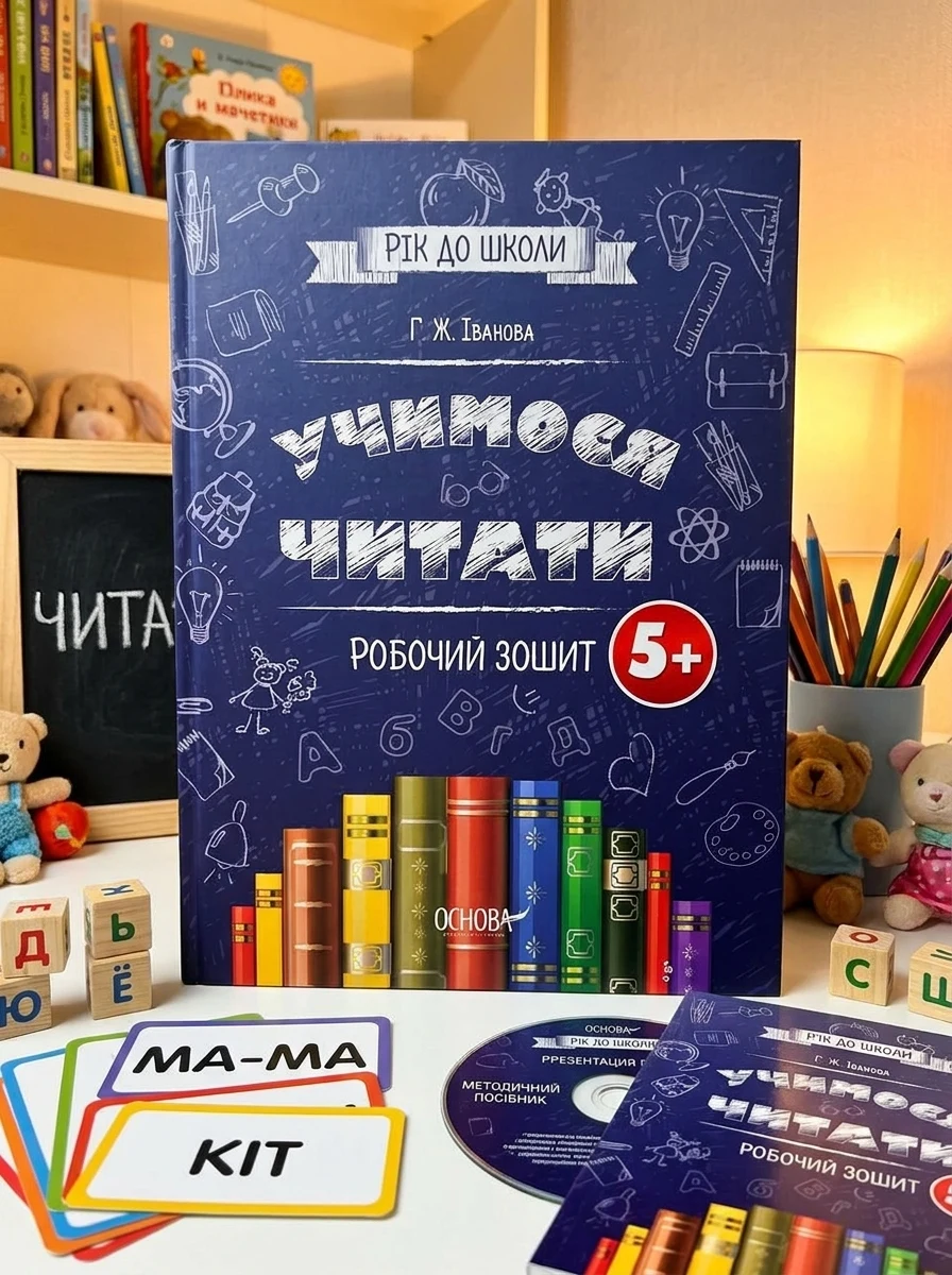 Рік до школи. Учимося читати. Робочий зошит. Від 5 років — Розвивальні книги