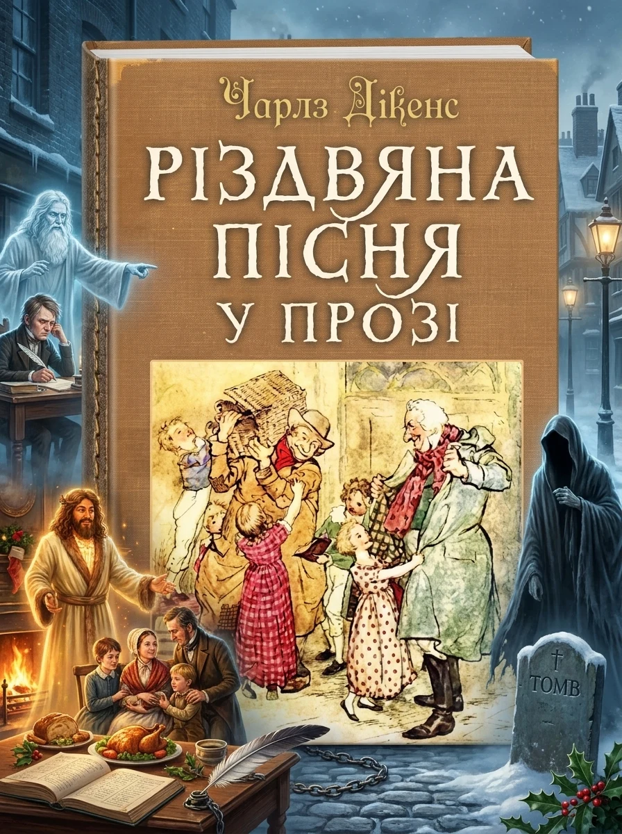 Різдвяна пісня у прозі (з ілюстраціями Артура Рекхема) — Дитяча проза