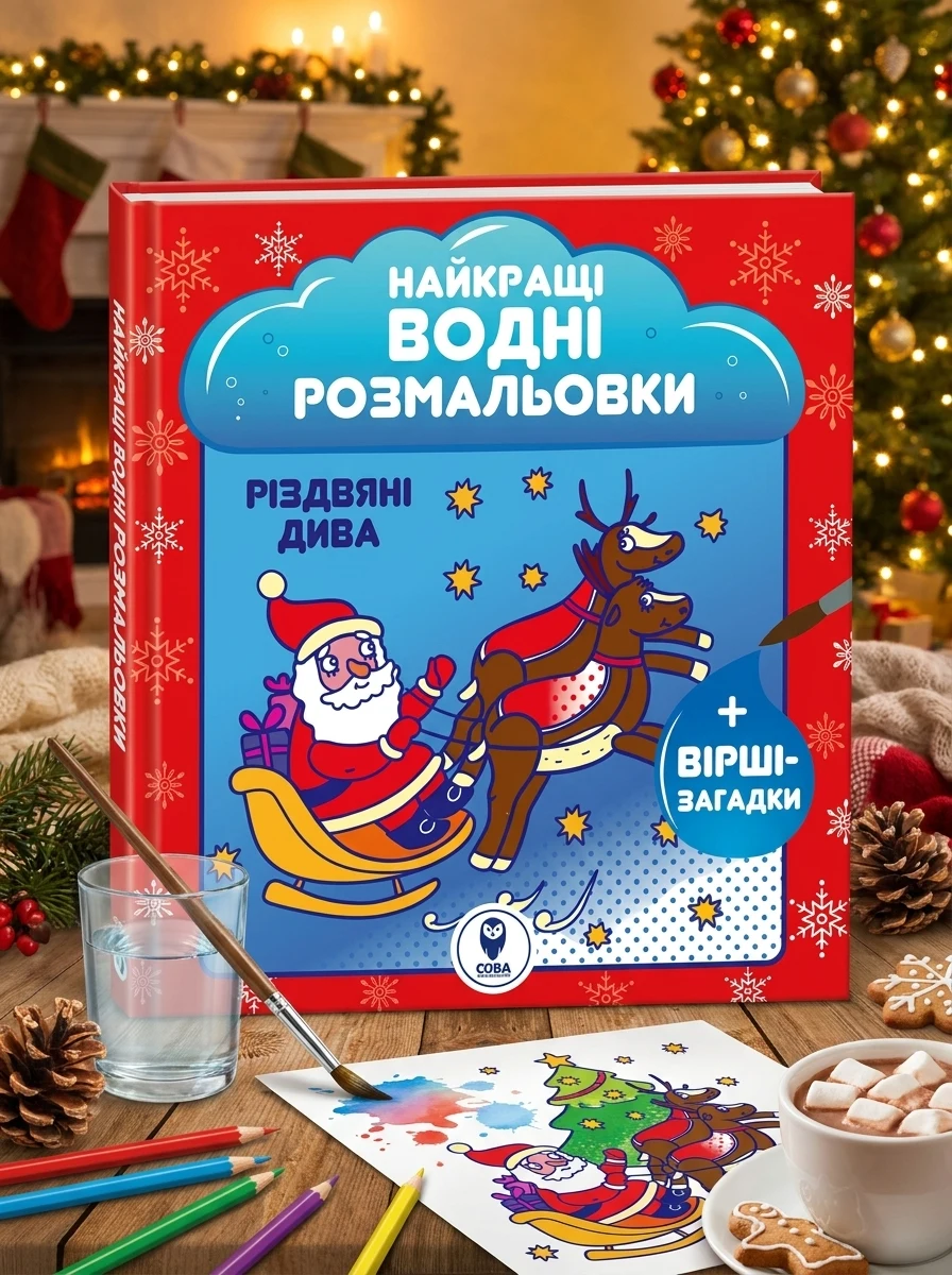 Різдвяні дива. Найкращі водні розмальовки — Розмальовки для дітей