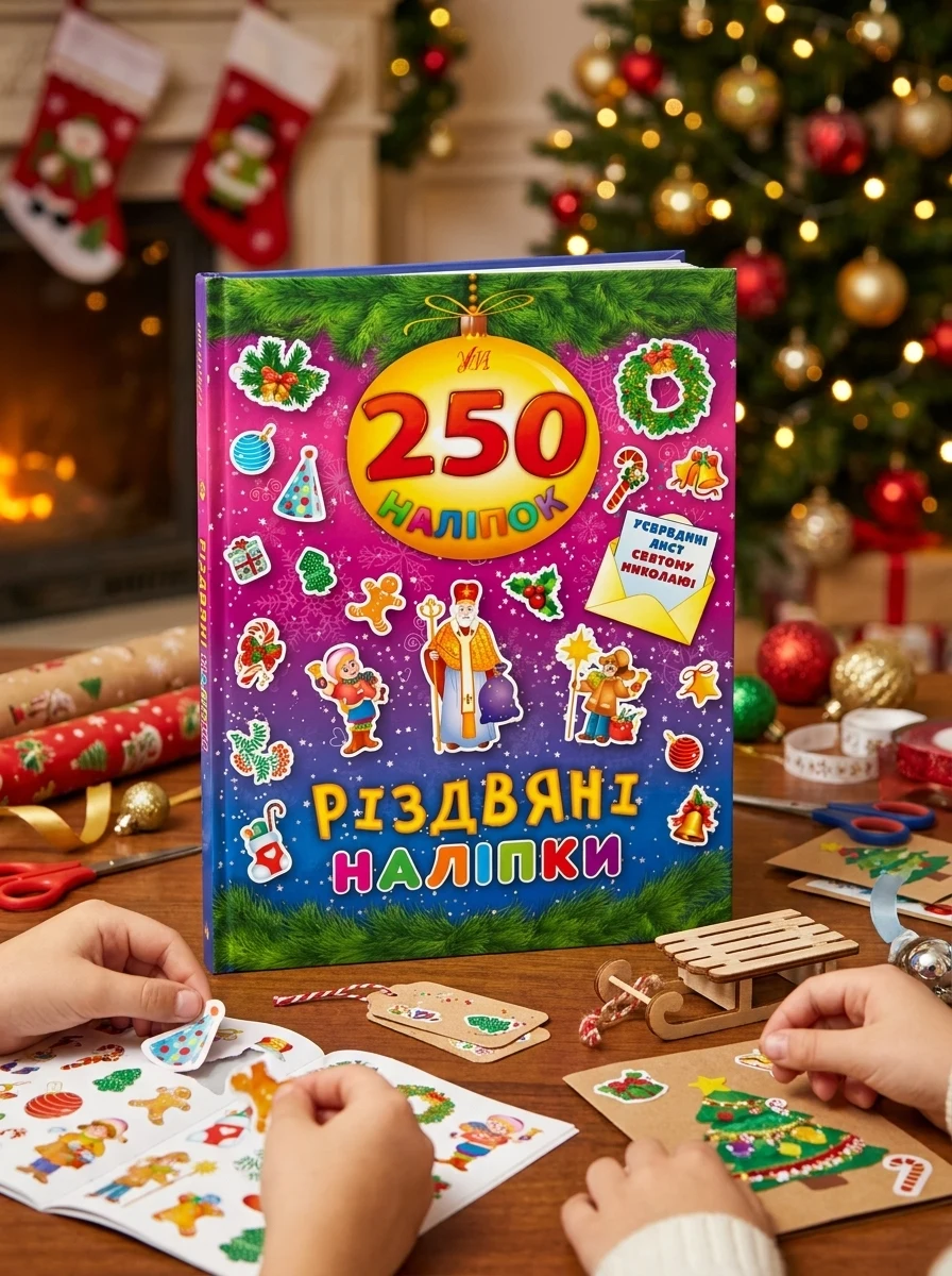 Різдвяні наліпки. 250 наліпок — Книги з наліпками