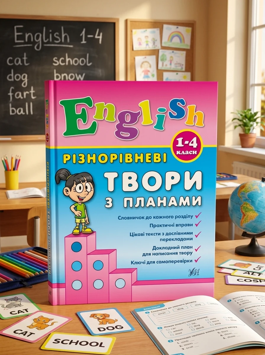 Різнорівневі твори з планами. English. 1-4 класи. — Підготовка до школи