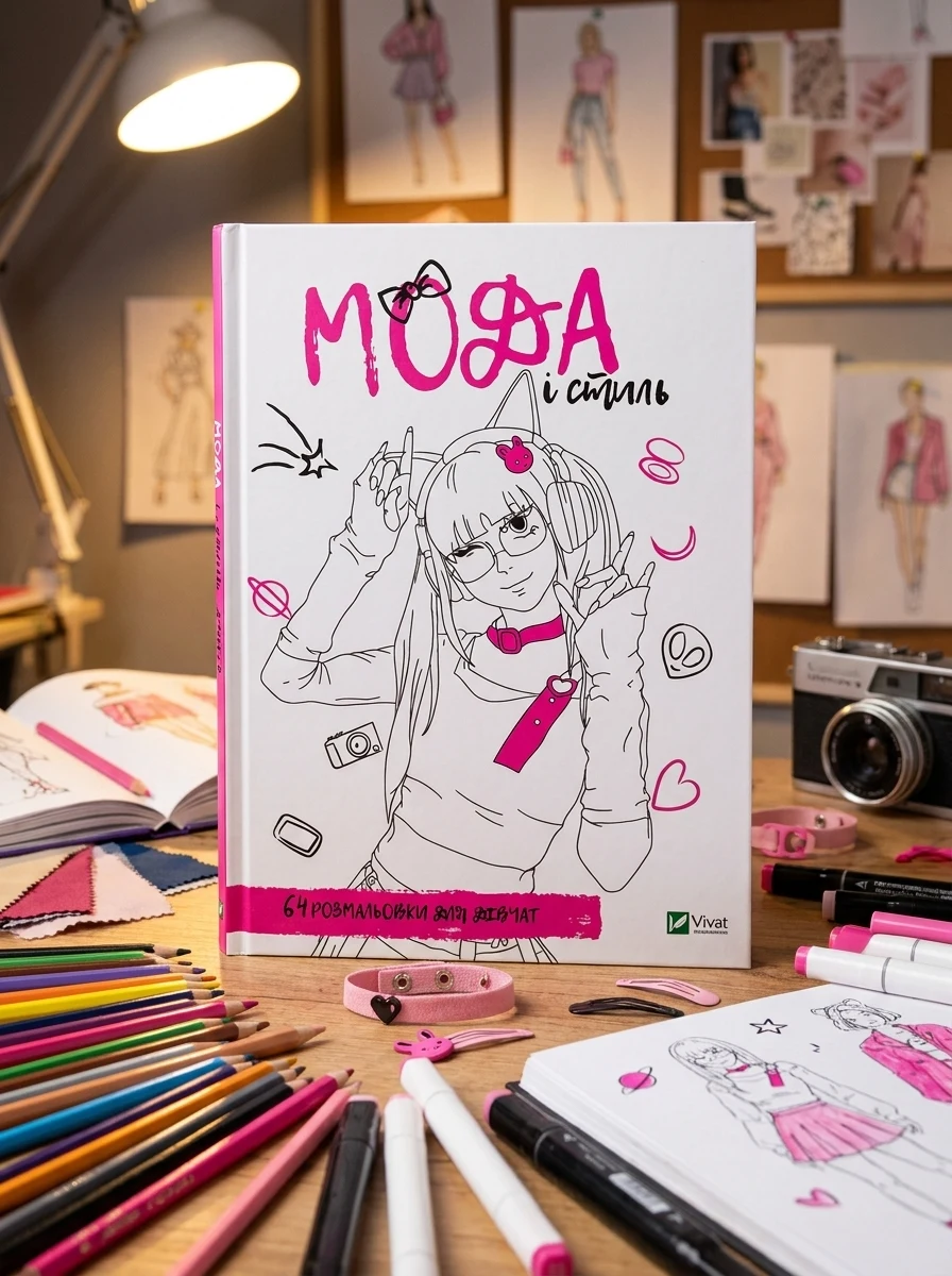 Розмальовка для дівчат. Мода і стиль | купити книгу онлайн