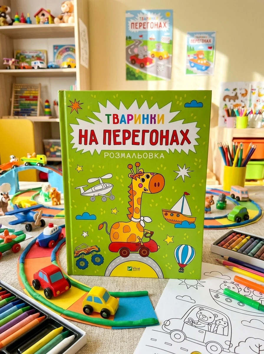 Розмальовка. Тваринки на перегонах — Розмальовки для дітей