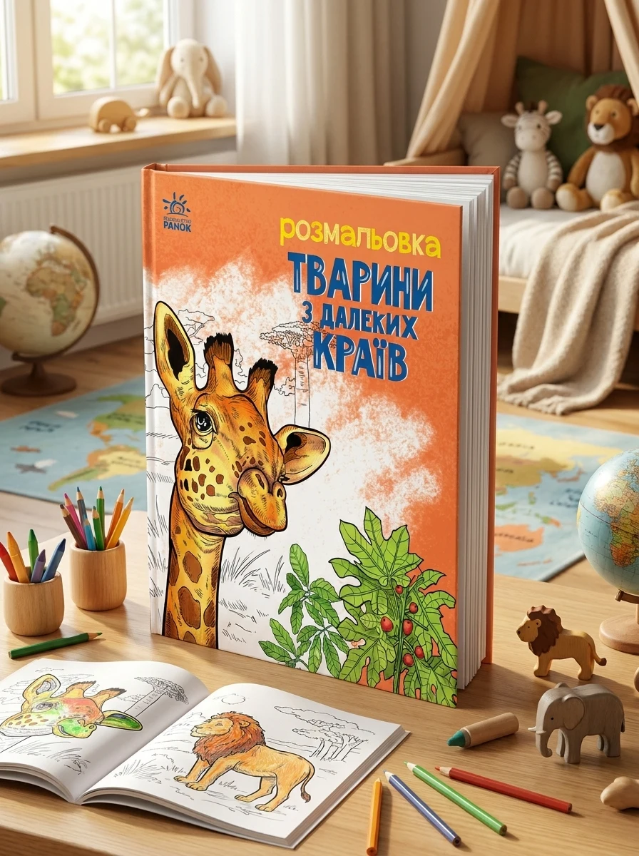 Розмальовка. Тварини в далеких краях — Розмальовки для дітей