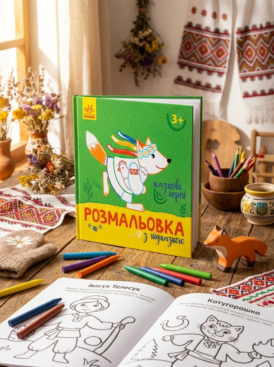 Розмальовка з підказкою. Казкові герої — Розмальовки для дітей