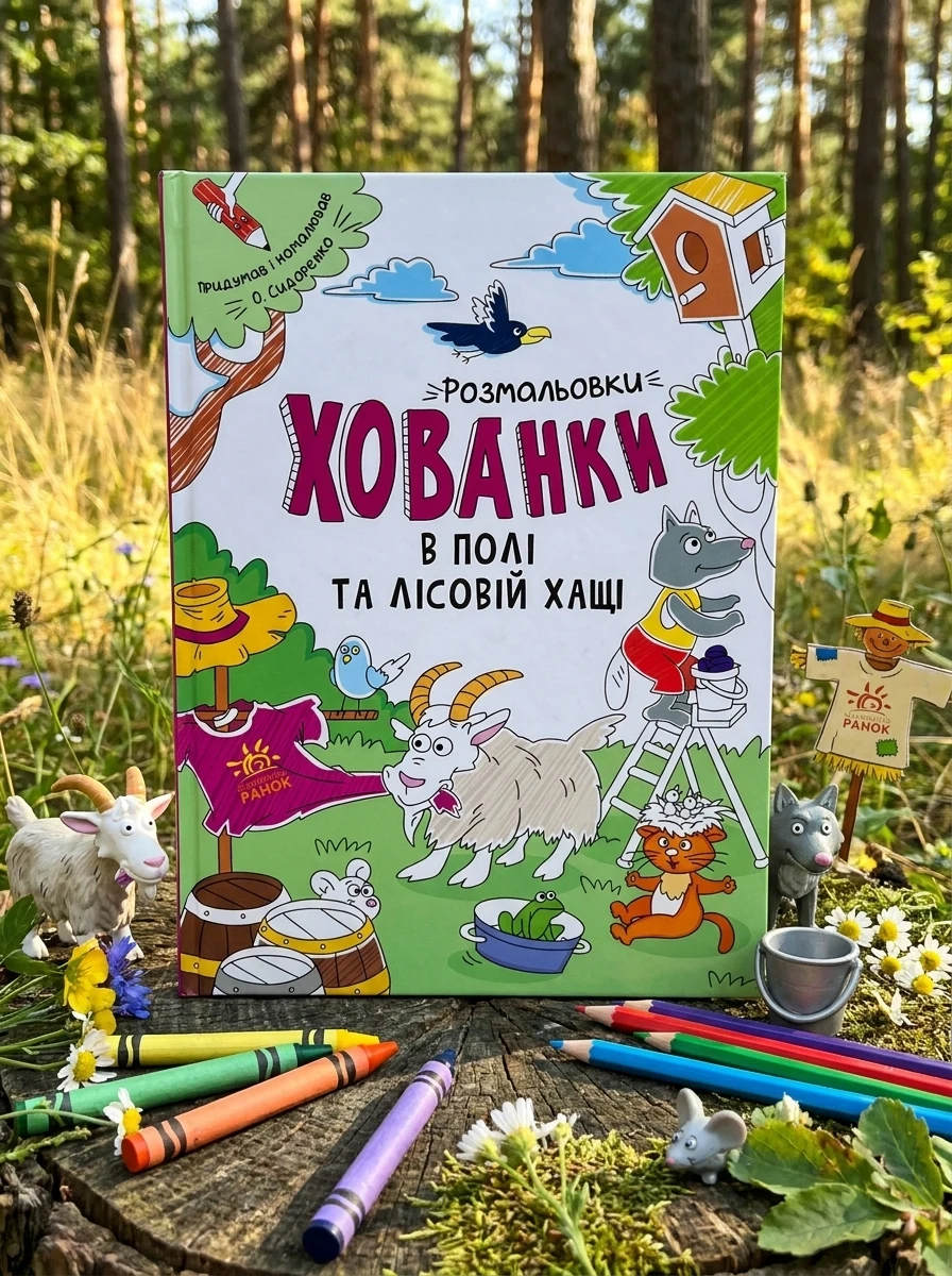 Розмальовки-хованки. В полі та лісовій хащі — Розмальовки для дітей