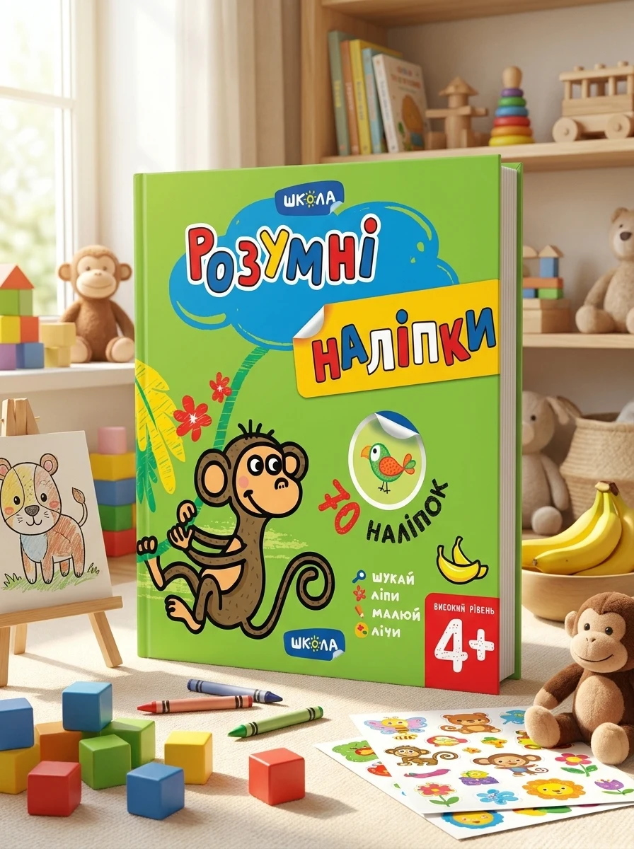 Розумні наліпки. Високий рівень. Від 4 років — Книги з наліпками