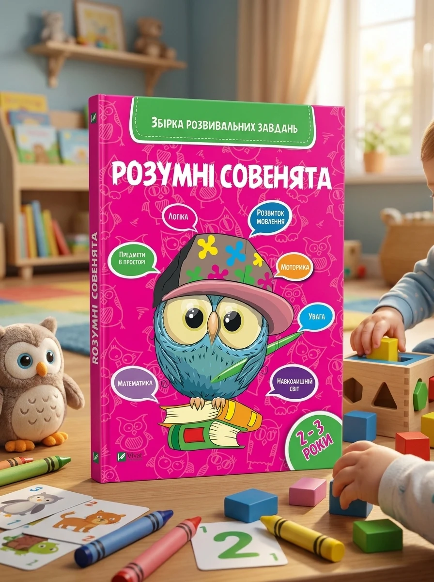 Розумні совенята. Збірка розвиваючих завдань. 2-3 роки — Розвивальні книги