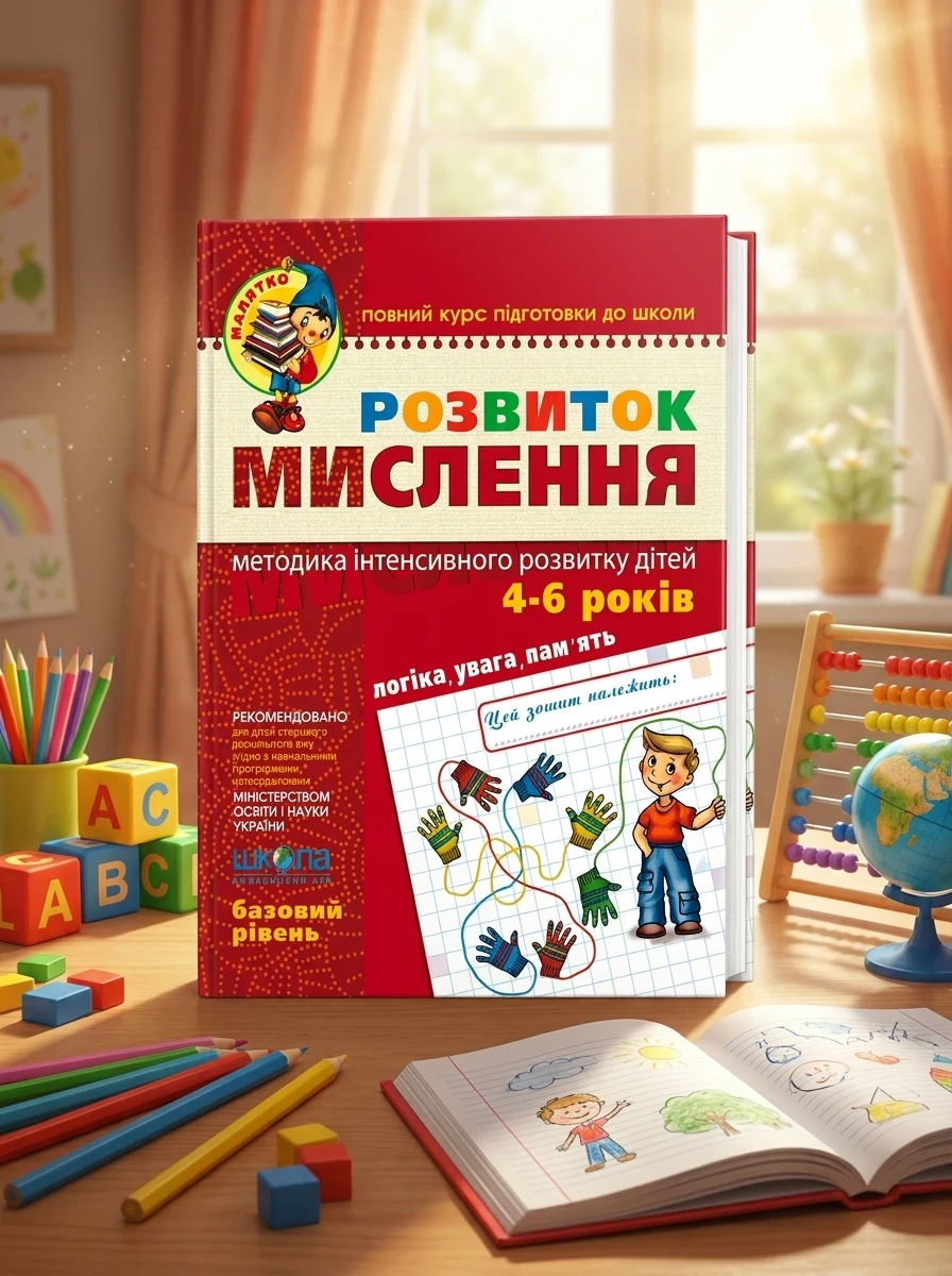Розвиток мислення. Логіка, пам'ять, увага. Методика інтенсивного розвитку дітей 4-6 років — Розвивальні книги