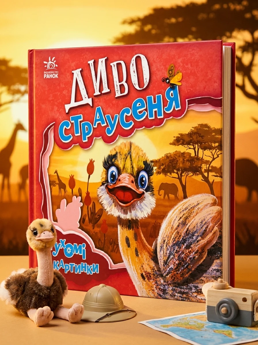 Рухомі картинки. Диво-страусеня — Дитячі вірші