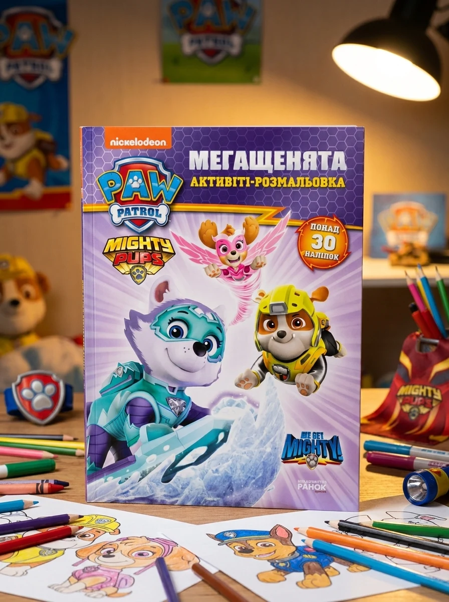 Щенячий патруль. Мегащенята. Час великих справ. Активіті-розмальовка — Розмальовки для дітей