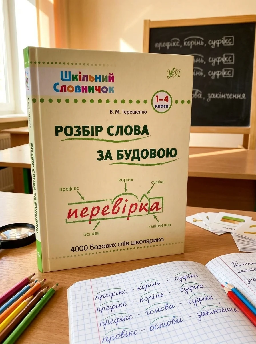 Шкільний словничок. Розбір слова за будовою. 1-4 клас — Підготовка до школи