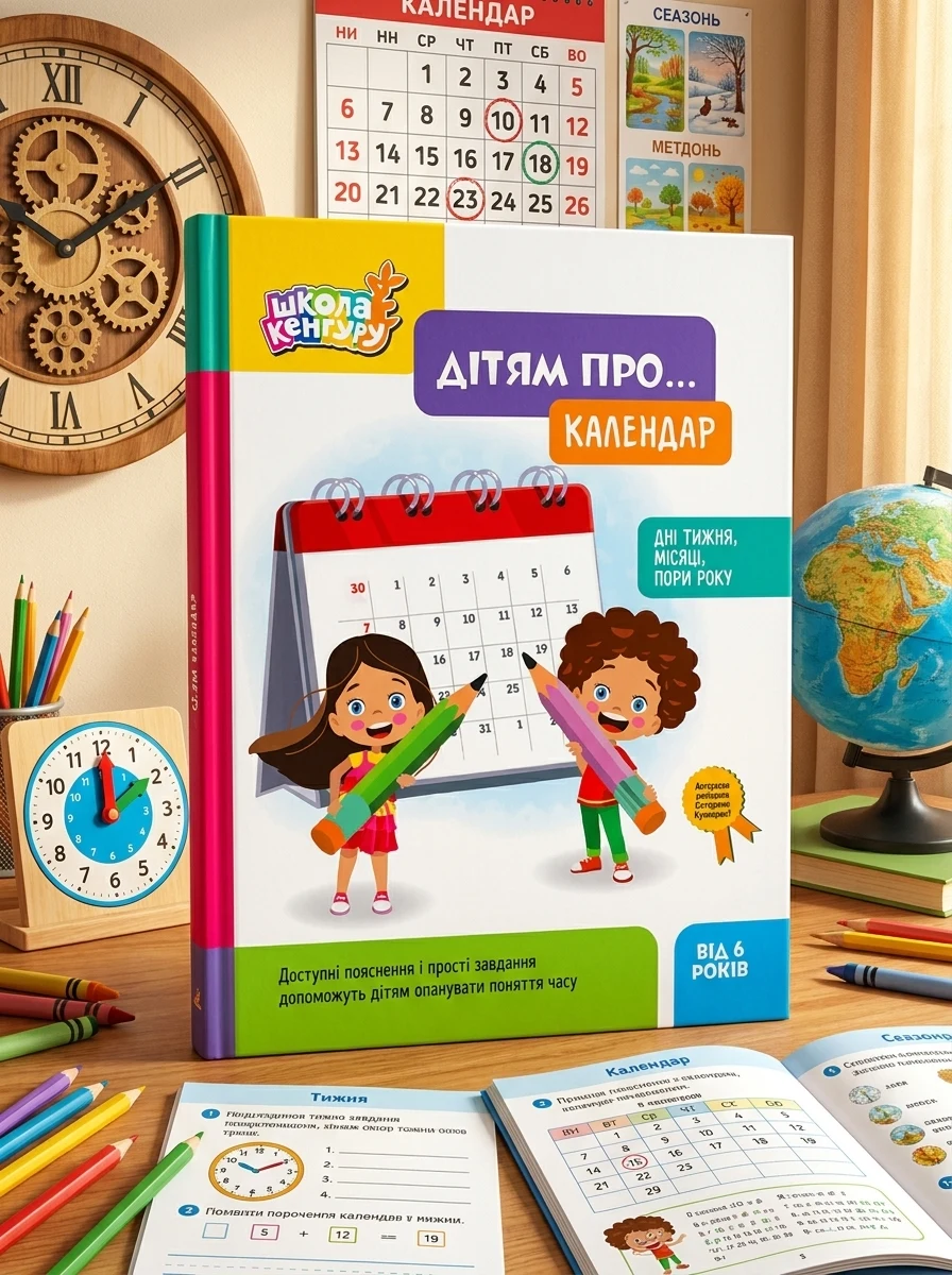 Школа Кенгуру. Дітям про... Календар — Розвивальні книги