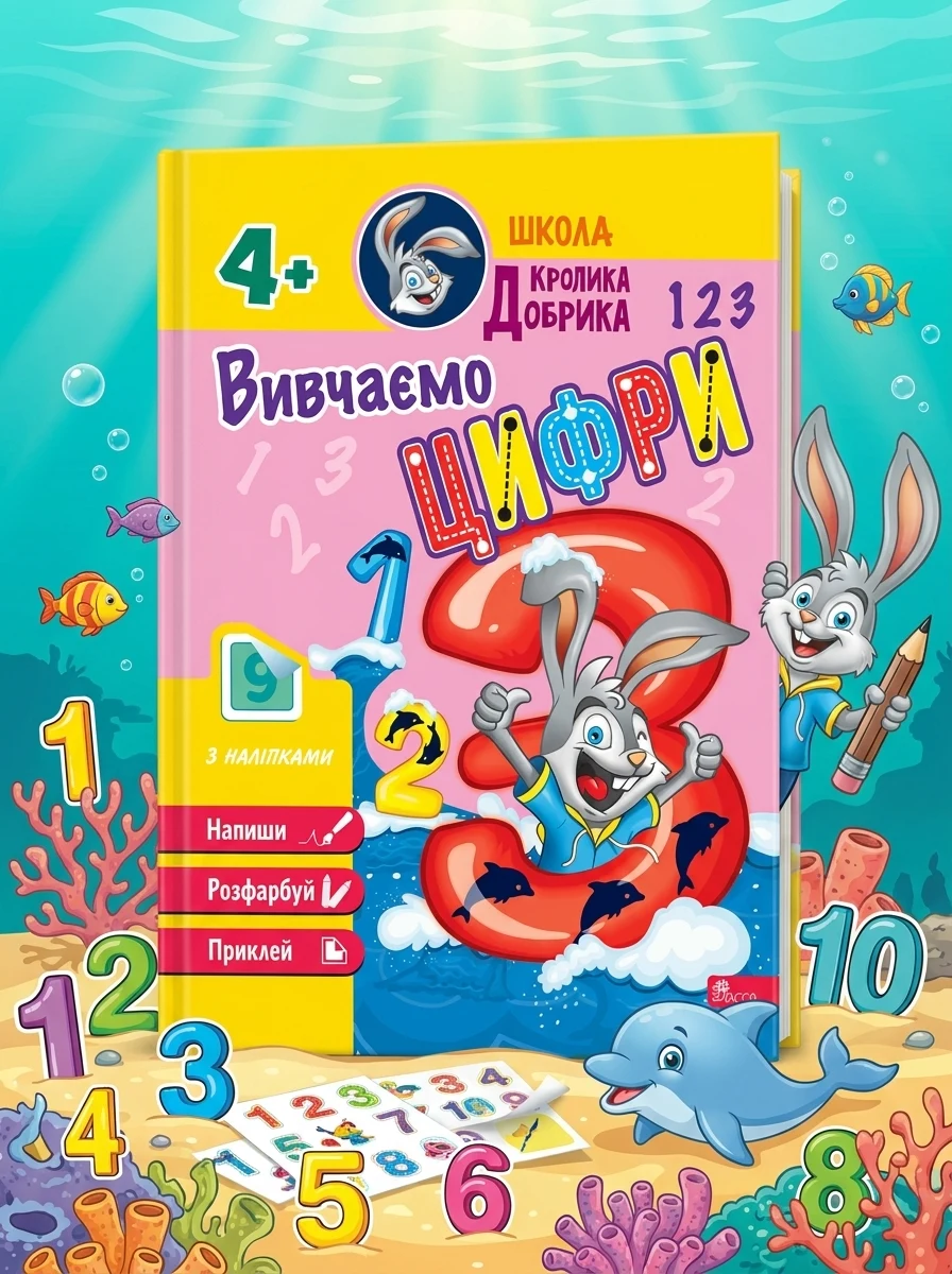 Школа Кролика Добрика. Вивчаємо цифри — Розвивальні книги