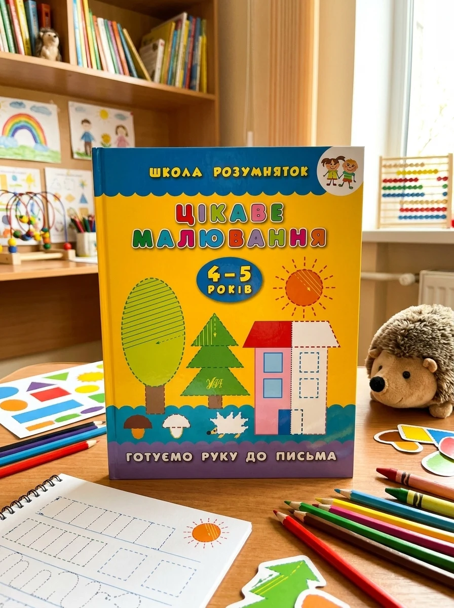 Школа розумняток. Цікаве малювання. 4–5 років — Розвивальні книги
